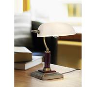 Brilliant Bankir 92679/31 Lampe de table Ampoule halogène E27 60 W laiton antique