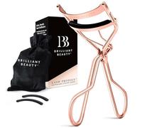 Brilliant Beauty Eyelash Curler - Award Winning - With Satin Bag & Refill Pads - No Pinching, Just Dramatically Curled Eyelashes & Lash Line in Seconds. Get Gorgeous Eye Lashes Now! by Brilliant Beauty