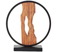 Brilliant Chaumont Lampe de table LED en bois 28 cm noir/bois aluminium/métal/bois Interrupteur intermédiaire 7,5 W LED intégrée (850 lm, 3000 K)