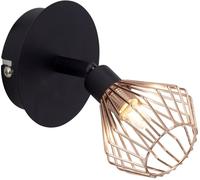 Brilliant Dalma 21010/76 Projecteur mural G9 33 W Ampoule halogène noir, cuivre