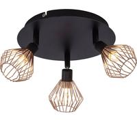 Brilliant Dalma 21034/76 Spot de plafond Ampoule halogène G9 99 W noir, cuivre