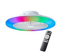 Brilliant Plafonnier LED avec ventilateur Salerno G60020/05 Module LED 40 W blanc