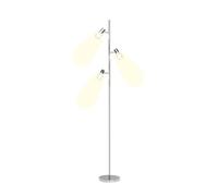 Brilliant - Lampadaire Lea LED triple E14 3xD45 4W incl. 450 lm 2700K fer/chrome avec pédale
