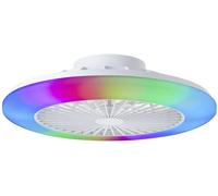 Brilliant Plafonnier LED avec ventilateur Salerno G60020/05 Module LED 40 W blanc
