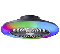 SALERNO Plafonnier avec ventilateur noir LED intégrée
