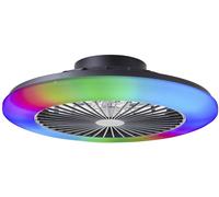 Brilliant G60020/06 Salerno Plafonnier LED avec ventilateur Module LED 40 W noir