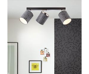 Brilliant Galance Plafonnier, long, 3 sources de lumière, 86830/06,