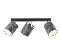 Plafonnier Lampe Galance Noir Max 3x 40W E27 Orientable