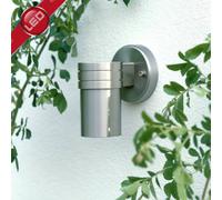 BRILLIANT lampe Hanni LED applique murale d'extérieur 1 lumière acier inoxydable | 1x LED-PAR51, GU10, lampe à réflecteur LED 3W incluse, (250lm, 3000K) | Échelle A ++ à E | Classe de protection