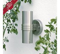 Brilliant Hanni G96230/82 Applique extérieure Ampoule à économie dénergie, LED GU10 6 W acier inoxydable