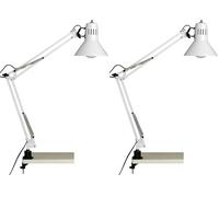 Brilliant Klemmleuchte Hobby Weiss 10802/05 65 x 17 x 70 cm, Weiß (Lot de 2)