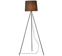 Brilliant lamp Ailey lampadaire à trois pieds noir | 1x A60, E27, 60W, adapté aux lampes standard (non incluses) | Échelle A ++ à E | Avec pédale 92660/06