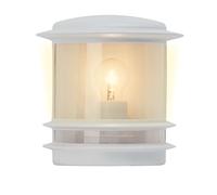 BRILLIANT lamp Hollywood applique murale d'extérieur blanc | 1x A60, E27, 60W, adapté aux lampes standard (non incluses) | Échelle A ++ à E | Classe de protection IP: 44 - étanche aux éclaboussures