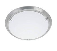 BRILLIANT lamp Livorno applique murale et plafonnier 30cm titane/blanc | 1x A60, E27, 60W, adapté aux lampes standard (non incluses) | Échelle A ++ à E | Plafonnier fonctionnel, 30cm de diamètre