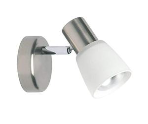 BRILLIANT lamp Luca spot mural fer/chrome/blanc | 1x R50, E14, 40W, adapté aux lampes à réflecteur (non incluses) | Échelle A ++ à E | Tête pivotante