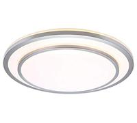 BRILLIANT lamp Luciano Applique et plafonnier LED 28cm alu/blanc | 1x 12W LED intégré, (805lm, 3000K) | Échelle A ++ à E |