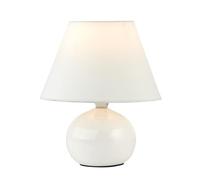 BRILLIANT lamp Primo lampe de table blanc | 1x D45, E14, 40W, adapté aux lampes à suspension (non inclus) | Échelle A ++ à E | Avec interrupteur à cordon