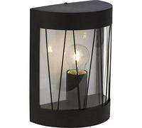 BRILLIANT lamp Reed applique murale d'extérieur noir mat | 1x A60, E27, 40W, adapté aux lampes normales (non inclus) | Échelle A ++ à E | Classe de protection IP: 44 - étanche aux éclaboussures
