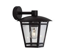BRILLIANT lamp Riley applique murale noire | 1x A60, E27, 40W, adapté aux lampes normales (non inclus) | Échelle A ++ à E | Classe de protection IP: 44 - étanche aux éclaboussures
