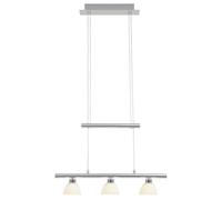 BRILLIANT lamp Tonja LED suspension 3 lumières chrome / blanc | 3x 5W LED intégr