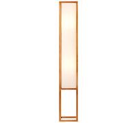 Brilliant Lampadaire de style nature - Lampadaire décoratif avec interrupteur à pied - Convient pour ampoules E27 en bois/textile - Naturel/blanc - Hauteur : 1,2 m - 93093Z09