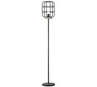 BRILLIANT Lampadaire Gwen 1 flamme bois antique / corindon noir marron G