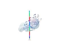 Brilliant Lampadaire LED RGB | 150 cm de hauteur | Lampadaire à intensité variable avec capteur de musique & télécommande & lumière frontale RGB | max. 125 lm | LED intégrée | en aluminium/plastique