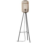 BRILLIANT lampadaire Woodrow lampadaire trois pieds brun clair | 1x A60, E27, 60W, adapté aux lampes standard (non incluses) | Échelle A ++ à E | Avec pédale