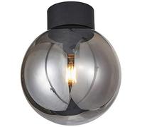 BRILLIANT lampe Astro plafonnier 25cm noir/verre fumé | 1x A60, E27, 60W, adapté aux lampes standard (non incluses) | Échelle A ++ à E | Convient aux lampes LED