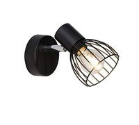 BRILLIANT lampe Blacky spot mural noir | 1x D45, E14, 40W, adapté aux lampes à suspension (non inclus) | Échelle A ++ à E | Convient aux lampes LED