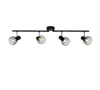 BRILLIANT lampe Blacky spot tube 4flg noir | 4x D45, E14, 40W, adapté aux lampes à suspension (non inclus) | Échelle A ++ à E | Bras pivotant/têtes pivotantes