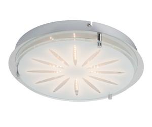 BRILLIANT lampe Cathleen Applique et plafonnier LED 33cm chrome | 1x LED 15W intégrée (CMS), (1565lm, 3000K) | Échelle A ++ à E | Plafonnier fonctionnel, 33cm de diamètre, Argent