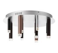 BRILLIANT lampe clavecin LED plafonnier rond 12flg marron / café 12x 4W LED intégrés, 306lm, 3000K