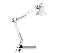 BRILLIANT lampe de bureau Hobby clip blanc | 1x A60, E27, 40W, adapté aux lampes normales (non inclus) | Échelle A ++ à E | Avec pressostat sur la tête de lampe