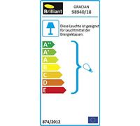 Brilliant lampe de table Gracian laiton brossé | 1x A60, E27, 60W, lampes normales gf non spécifiées. | Convient aux lampes LED | Avec interrupteur à cordon