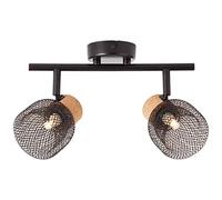Brilliant lampe Flaka spot tube 2 ampoules noir mat | 2x QT14, G9, 6W, adapté aux lampes à culot à broche non incluses | Têtes pivotantes | Convient aux sources de lumière LED