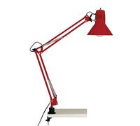 Brilliant Lampe Hobby Schreibtischklemmleuchte rot | 1x A60, E27, geeignet für Normallampen (nicht enthalten) | Mit Druckschalter am Leuchtenkopf