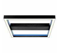 BRILLIANT Lampe, Icarus LED applique et plafonnier 50x50cm sable / noir, métal /