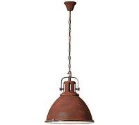 Brilliant Jesper Lampe suspension 47 cm diffuseur en verre aspect industriel, 1 x E27, convient pour lampes normales jusqu'à max. 60 W Couleur Rouillée