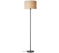 Brilliant lampe, lampadaire Wimea noir/naturel, 1x A60, E27, 52W, avec interrupteur à pied