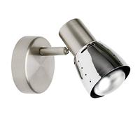 BRILLIANT lampe lave mur spot fer/chrome | 1x R50, E14, 40W, adapté aux lampes à réflecteur (non incluses) | Échelle A ++ à E | Tête pivotante