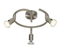 BRILLIANT lampe Loona LED spot spirale 3flg fer | 3x LED-PAR51, GU10, 3W lampes à réflecteur LED incluses, (250lm, 3000K) | Échelle A ++ à E | Têtes pivotantes