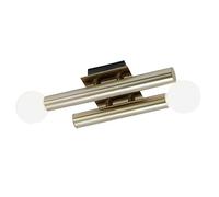 BRILLIANT lampe Lucky applique murale laiton antique 2 lumières | 2x QT14, G9, 18W, adapté aux lampes à culot à broche (non incluses) | Échelle A ++ à E | Convient aux lampes LED