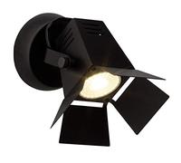 BRILLIANT lampe Movie LED spot mural noir mat | 1x LED-PAR51, GU10, lampe à réflecteur LED 5W incluse, (380lm, 3000K) | Échelle A ++ à E | Tête pivotante