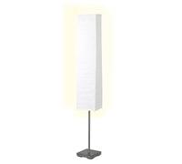 BRILLIANT lampe Nerva lampadaire titane/blanc | 2x C35, E14, 40W, adapté aux bougies (non incluses) | Échelle A ++ à E | Avec pédale
