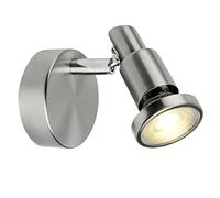 BRILLIANT lampe Ryan LED applique murale fer/chrome | 1x LED-PAR51, GU10, lampe à réflecteur LED 5W incluse, (380lm, 3000K) | Échelle A ++ à E | Tête pivotante