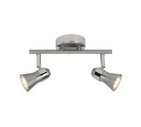 BRILLIANT lampe Sanny LED spot tube 2 lames fer/chrome | 2x LED-PAR51, GU10, 3W lampes à réflecteur LED incluses, (250lm, 3000K) | Échelle A ++ à E | Têtes pivotantes