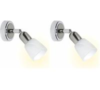 Brilliant lampe Sofia applique murale fer/chrome | 1x D45, E14, 40W, adapté aux lampes à suspension (non inclus) | Échelle A ++ à E | Tête pivotante (Lot de 2)