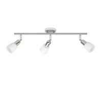 BRILLIANT lampe Sofia spot tube 3 lumières Fer/chrome/blanc | 3x D45, E14, 40W, adaptées aux lampes à suspension (non incluses) | Échelle A ++ à E | Têtes pivotantes