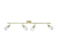 BRILLIANT lampe Sofia spot tube 4flg laiton/blanc-albâtre | 4x D45, E14, 40W, adapté aux lampes à suspension (non inclus) | Échelle A ++ à E | Bras pivotant/tête pivotante, Or